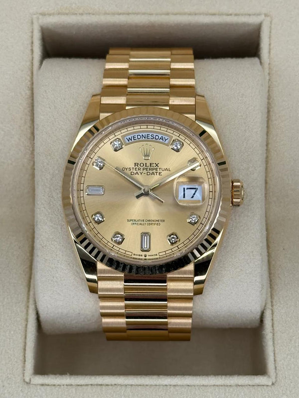 Rolex Day-Date 40mm Champagne Diamond Dial