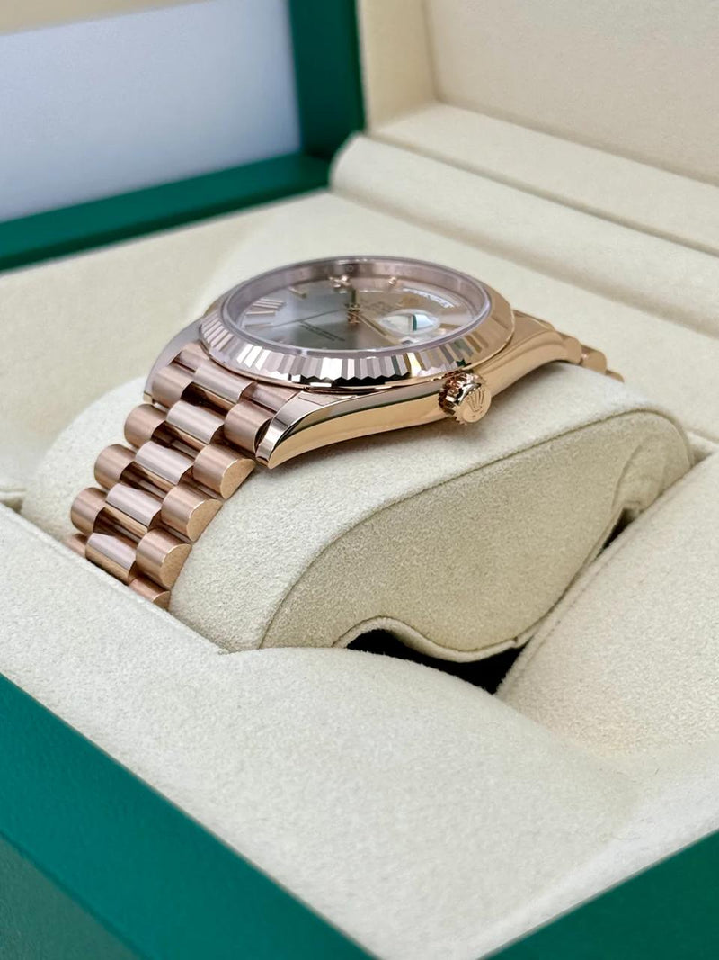Rolex Day-Date 40mm Rose Gold Sundust Dial