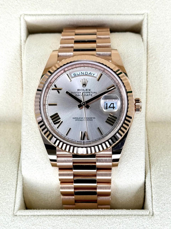 Rolex Day-Date 40mm Rose Gold Sundust Dial